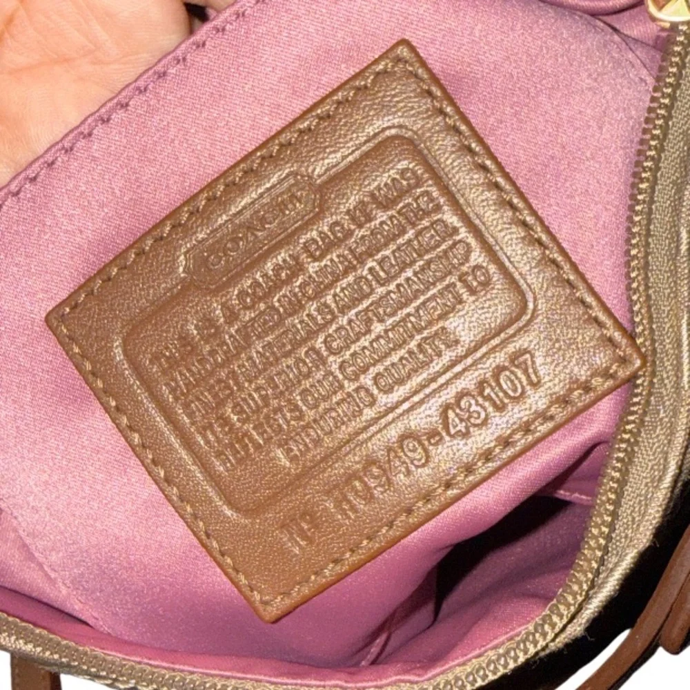 Coach‎ Signature Brooke Sateen Crossbody Small Canvas Leather Trim / Y2K Vintage